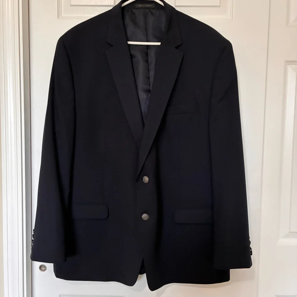 Michael Kors Sport Coat Blazer Suit Jacket Wool Blend Navy Blue Men’s Sz 50R